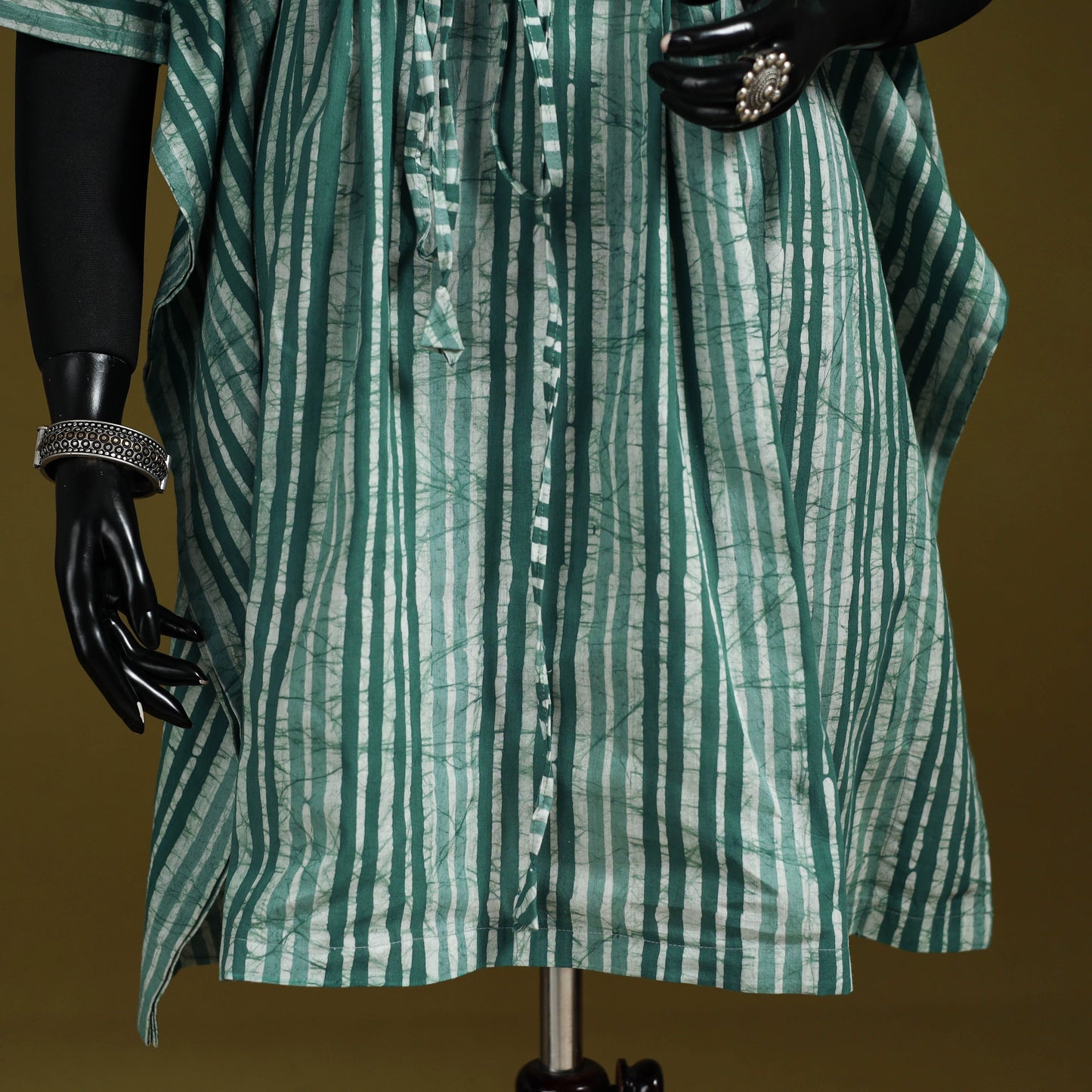 Hand batik cotton medium kaftan 42 - handcrafted