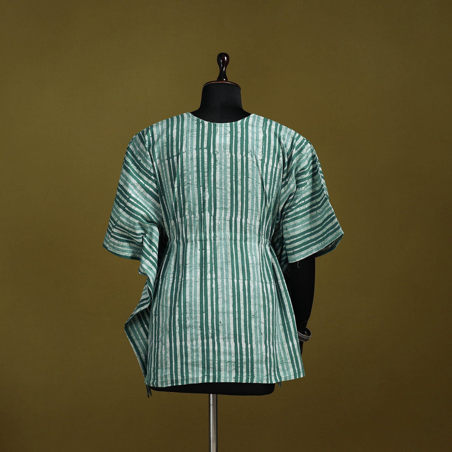 Hand batik cotton short kaftan 19 - handcrafted