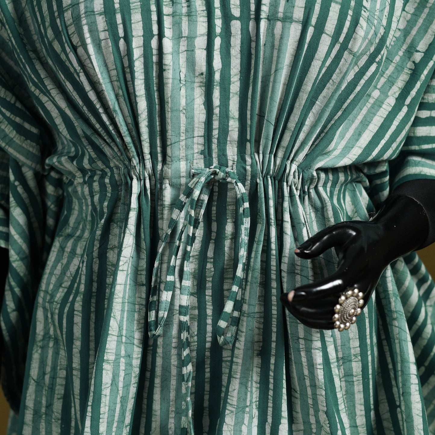 Hand batik cotton short kaftan 19 - handcrafted