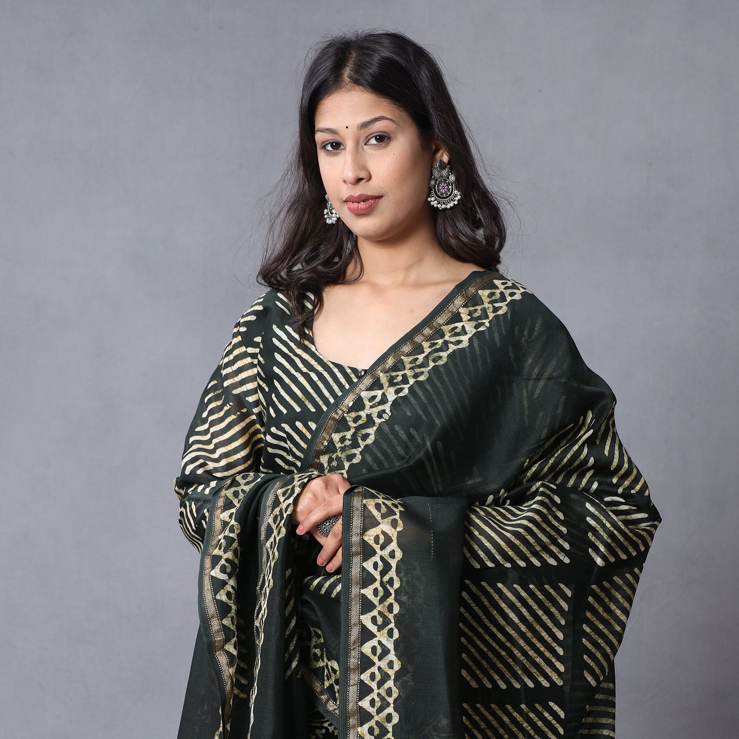 Batik Kurta with Palazzo & Dupatta Set