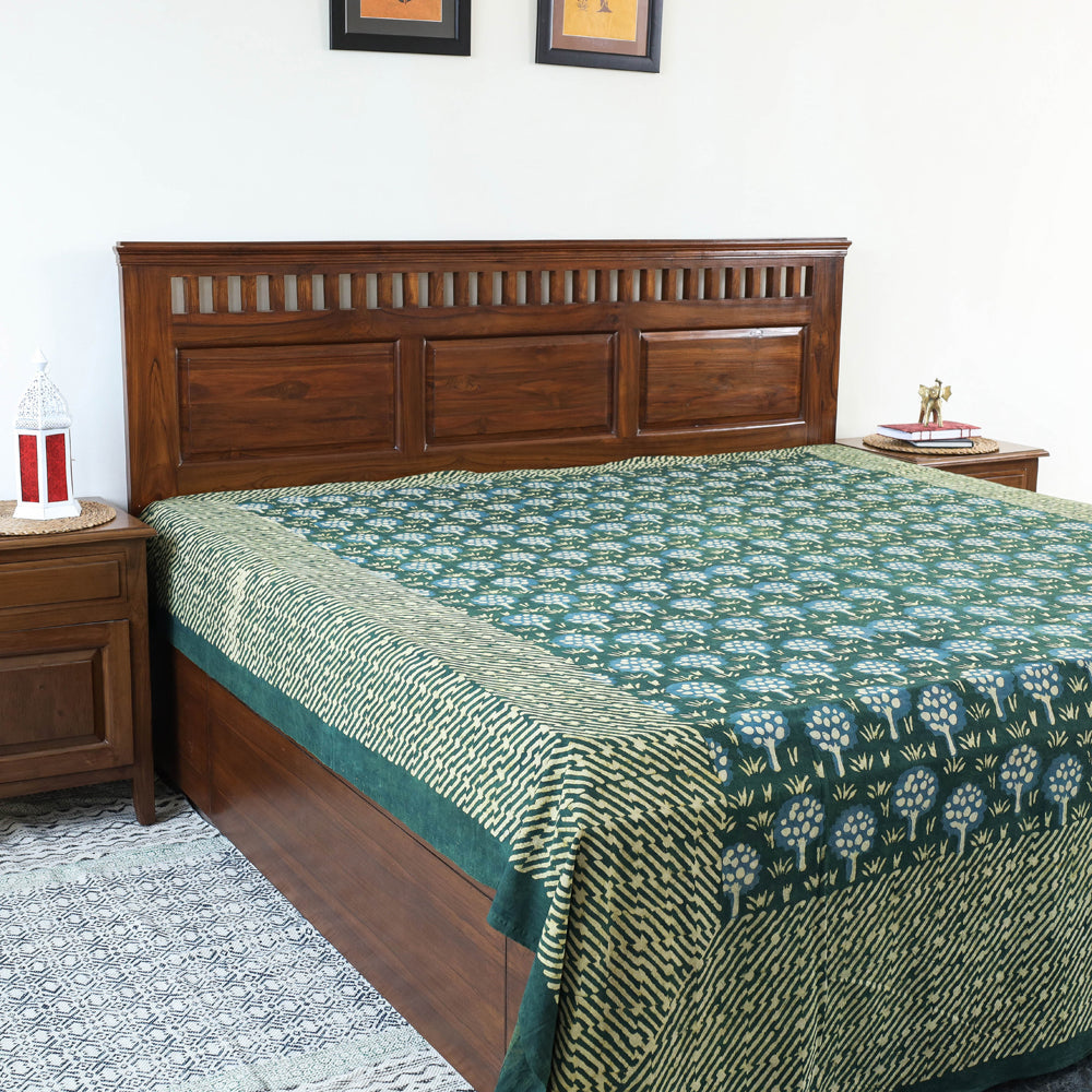Block Art Print Cotton Double Bindaas Bed Sheet