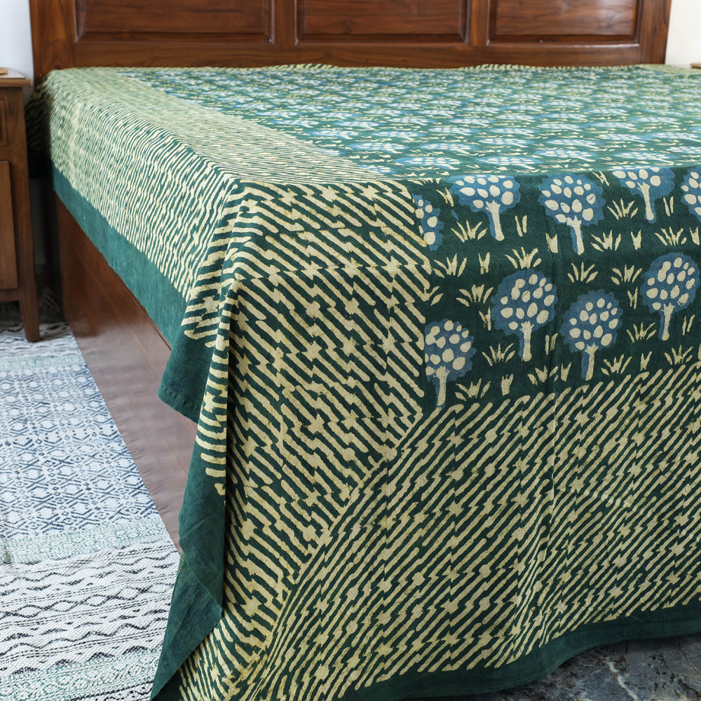 Block Art Print Cotton Double Bindaas Bed Sheet