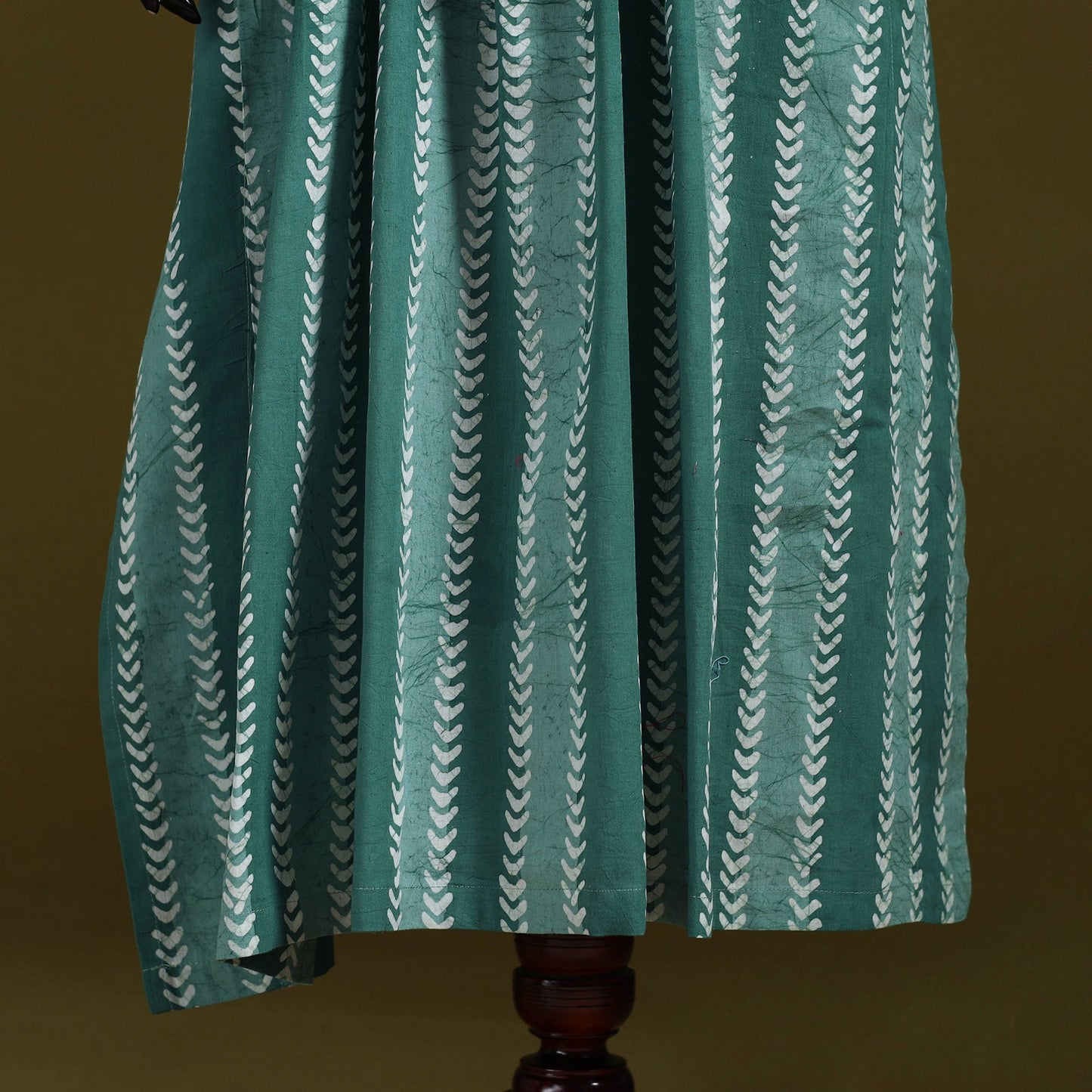 Hand batik cotton long kaftan 14 - handcrafted