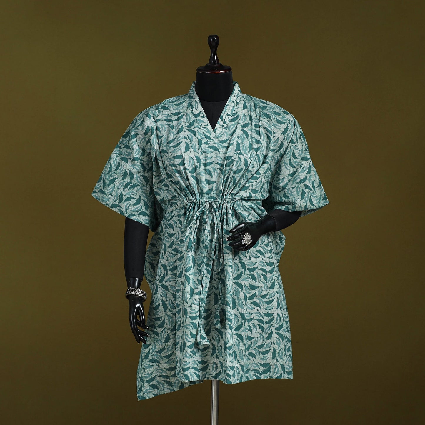 Hand batik cotton medium kaftan 69 - handcrafted
