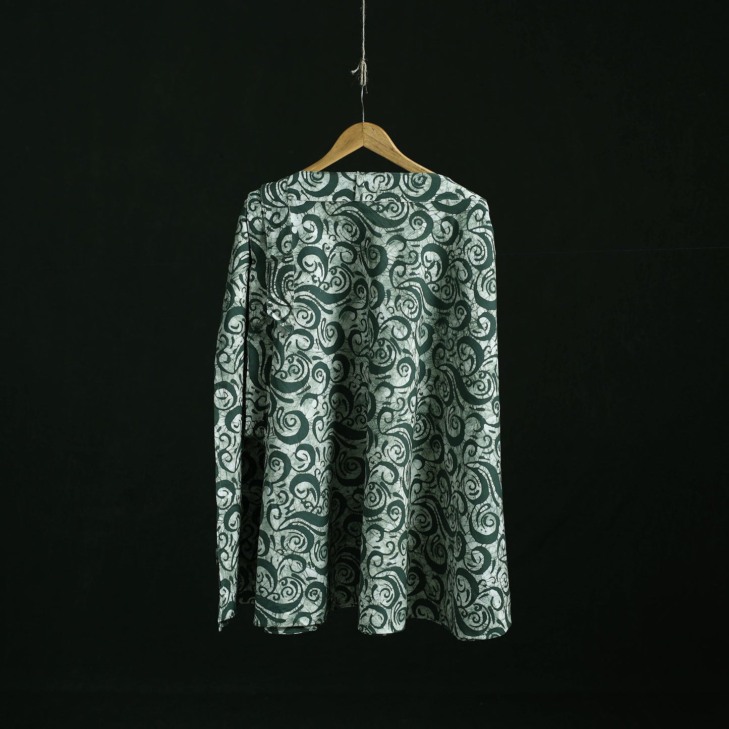 Hand block batik print cotton wrap around skirt 03