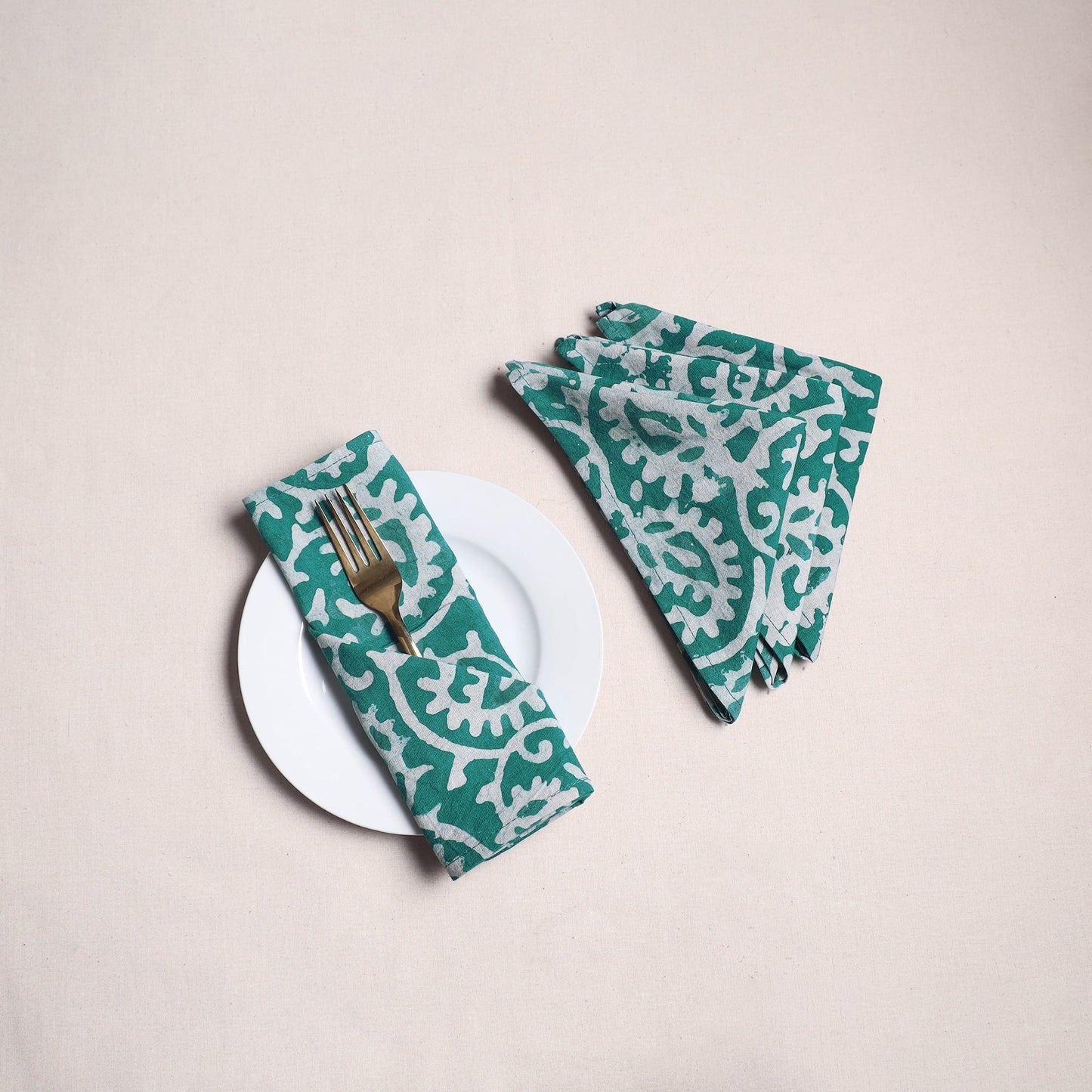 Hand block batik print table napkins (set of 4) 29