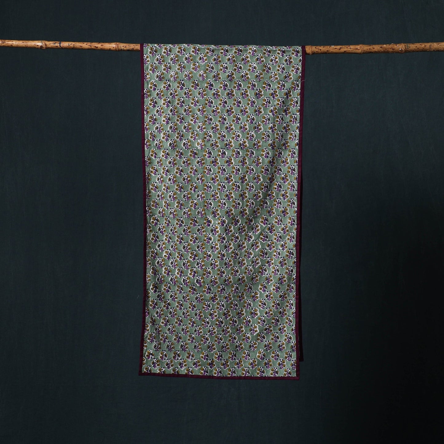 Hand block print cotton sanganeri stole 20 - handcrafted