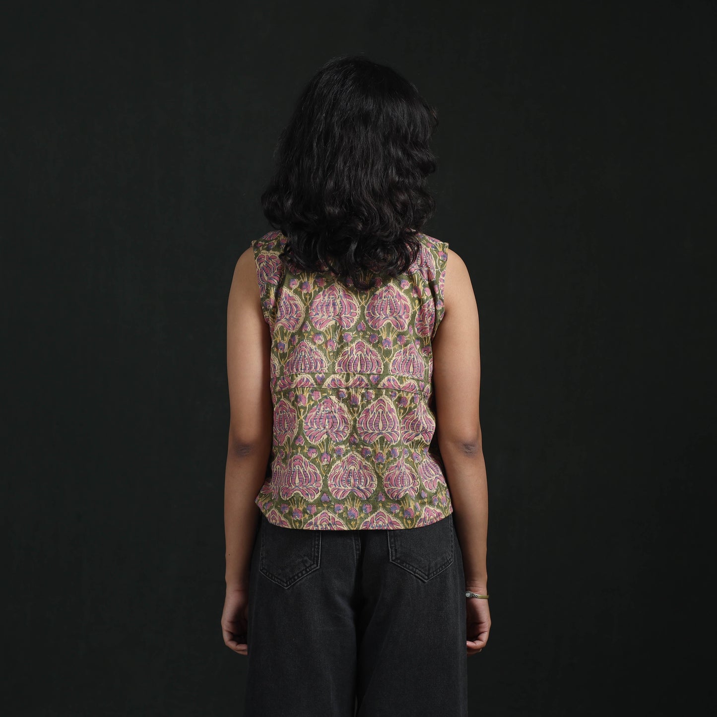 Hand block sanganeri print cotton floral crop top 13