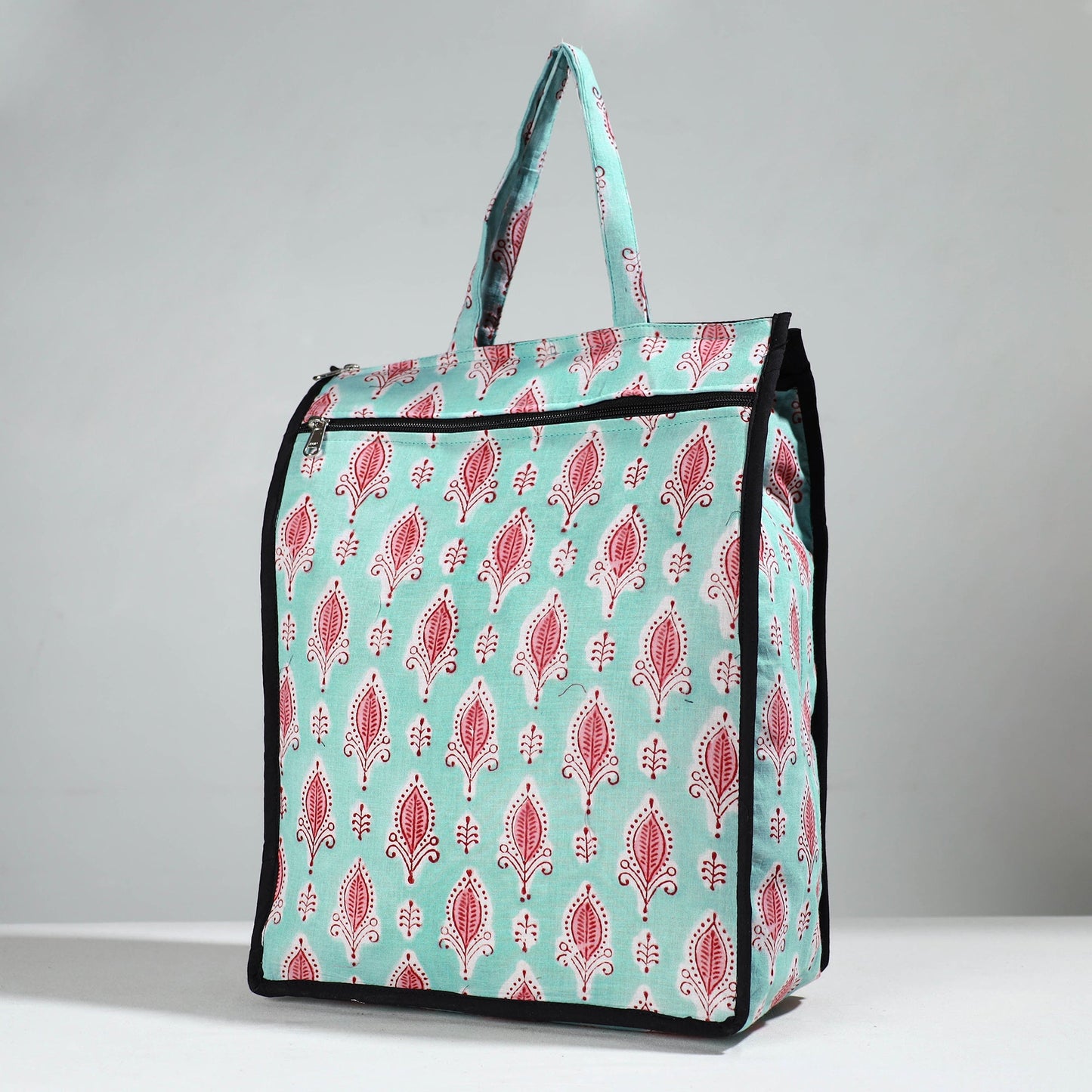 Green Handcrafted Cotton Shopping Bag 12