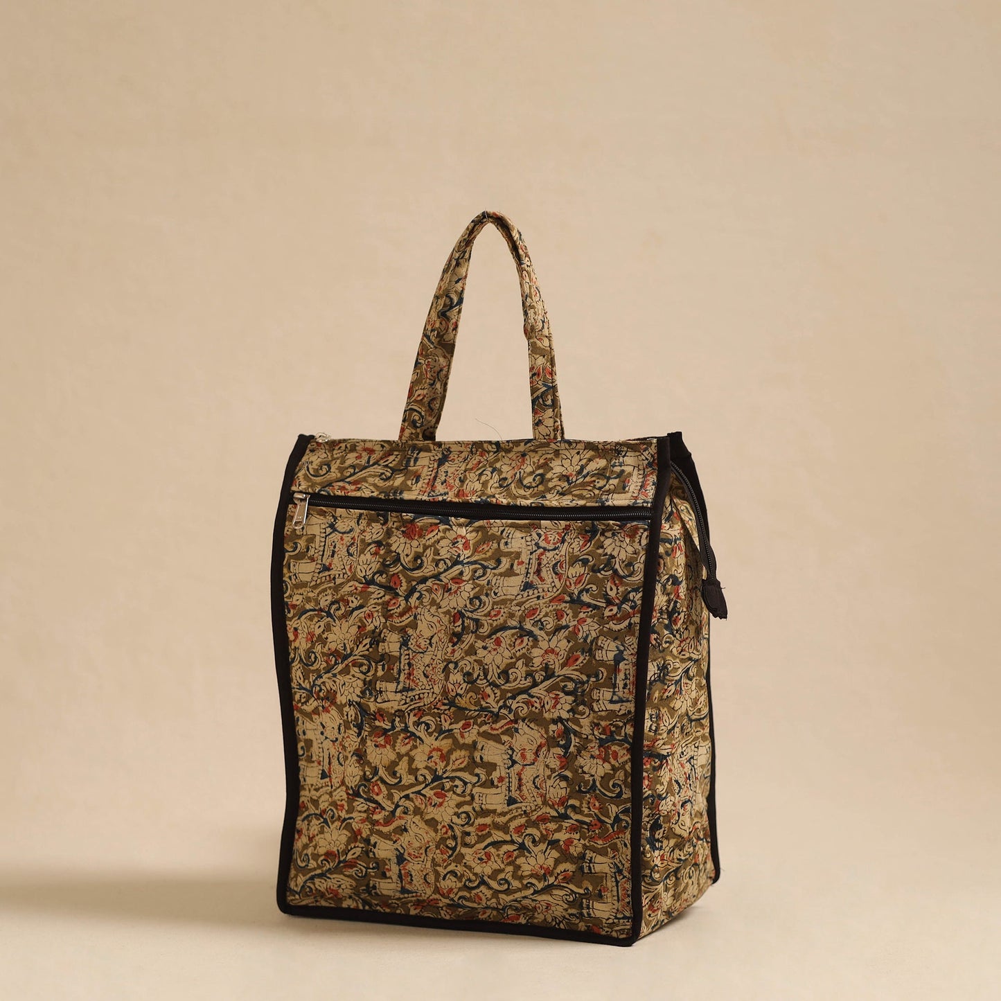 Green Handcrafted Cotton Shopping Hand Bag