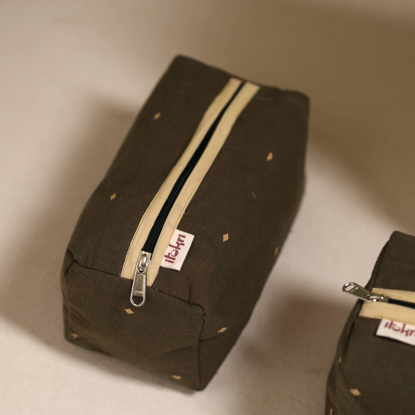 Handcrafted fabric toiletry bags (set of 3) 23