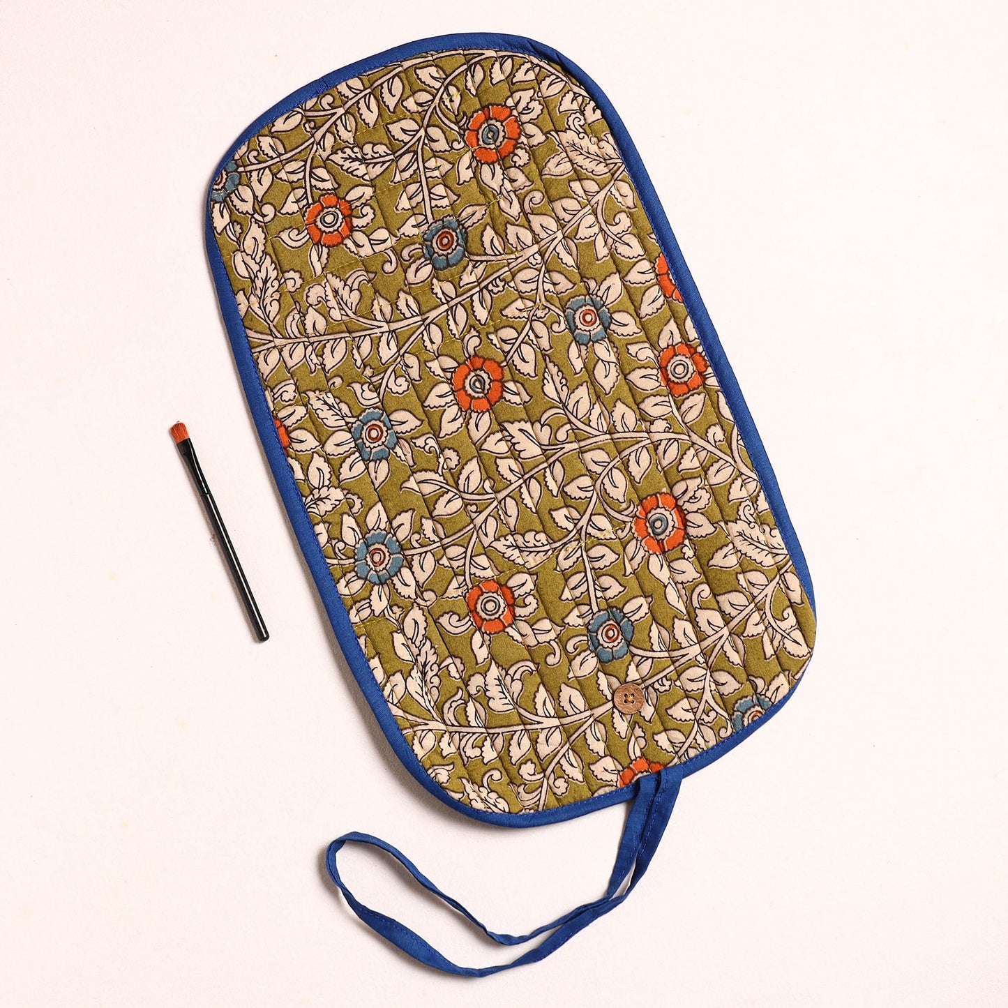 Handcrafted Multipurpose Segmented Make-up Brush Wrap Pouch/Case 07