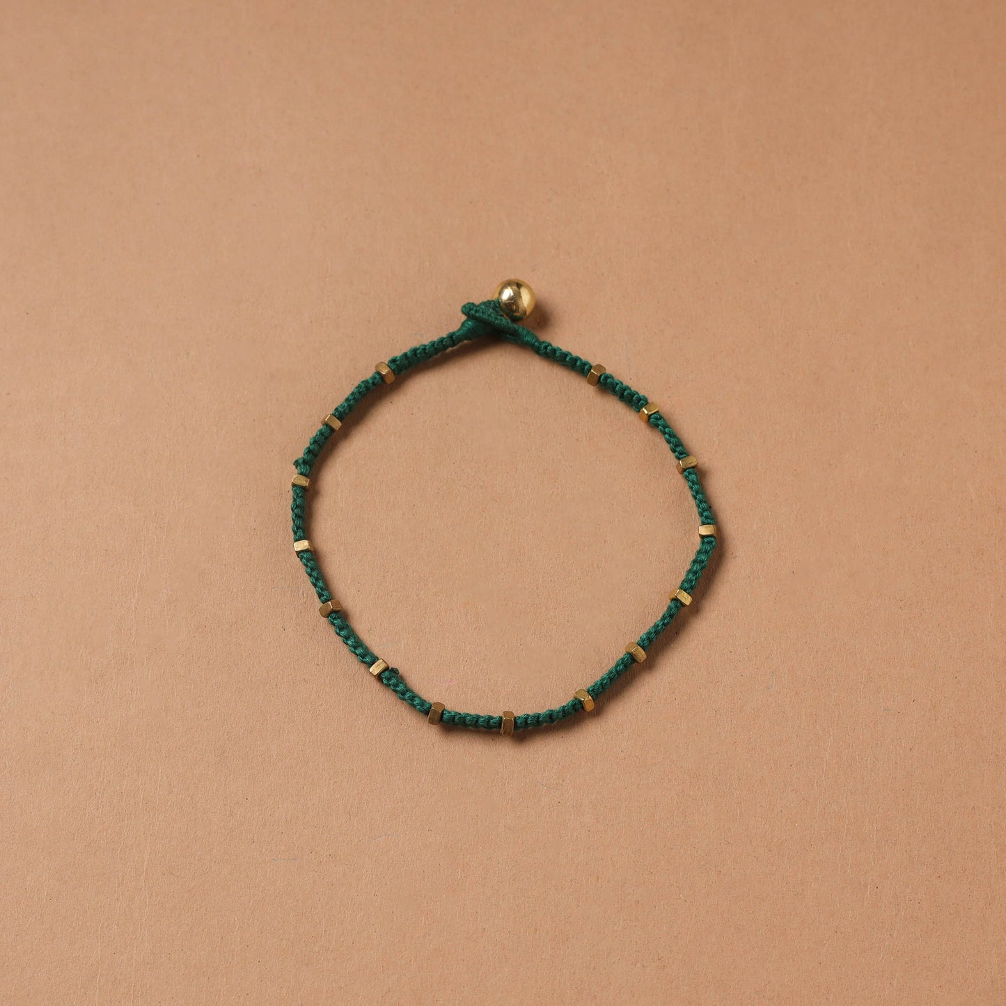 Handcrafted odisha dokra beads threadwork tribal anklet 19