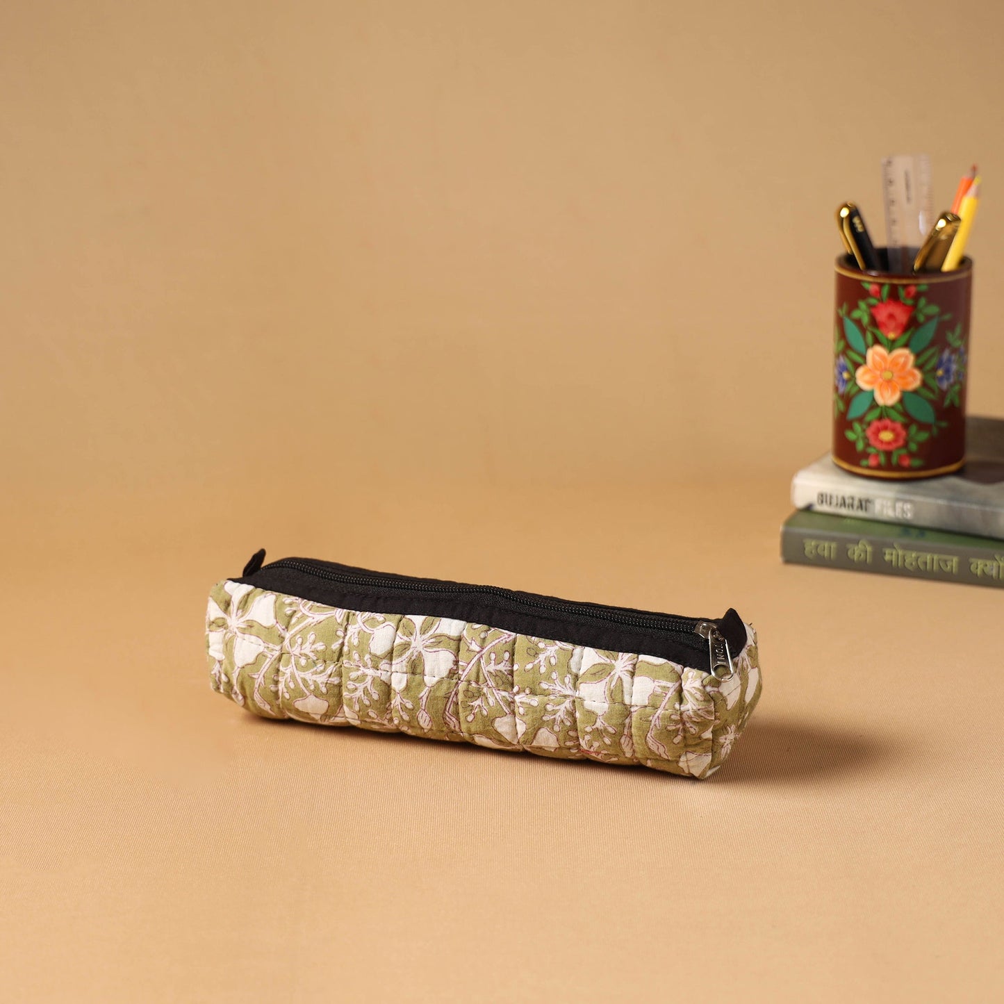Handcrafted quilted pencil pouch 12