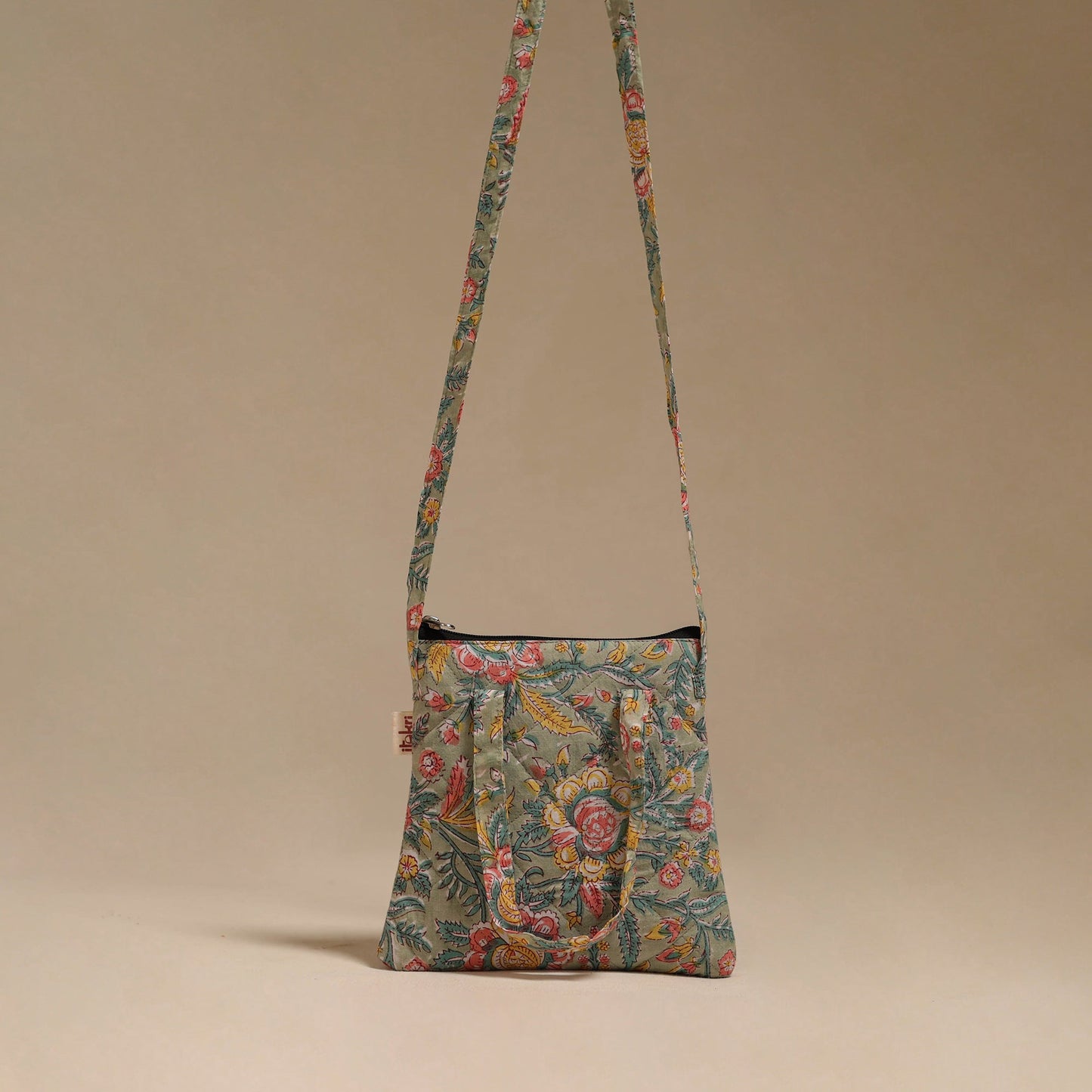 Handcrafted quilted sling bag 04
