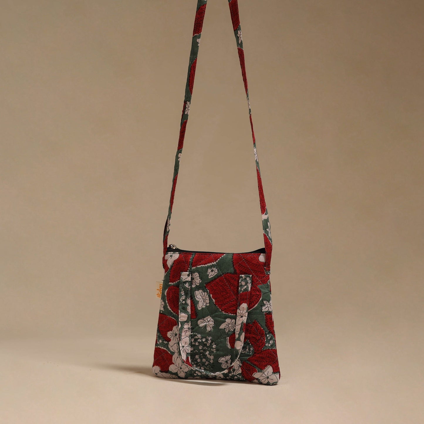 Handcrafted quilted sling bag 08