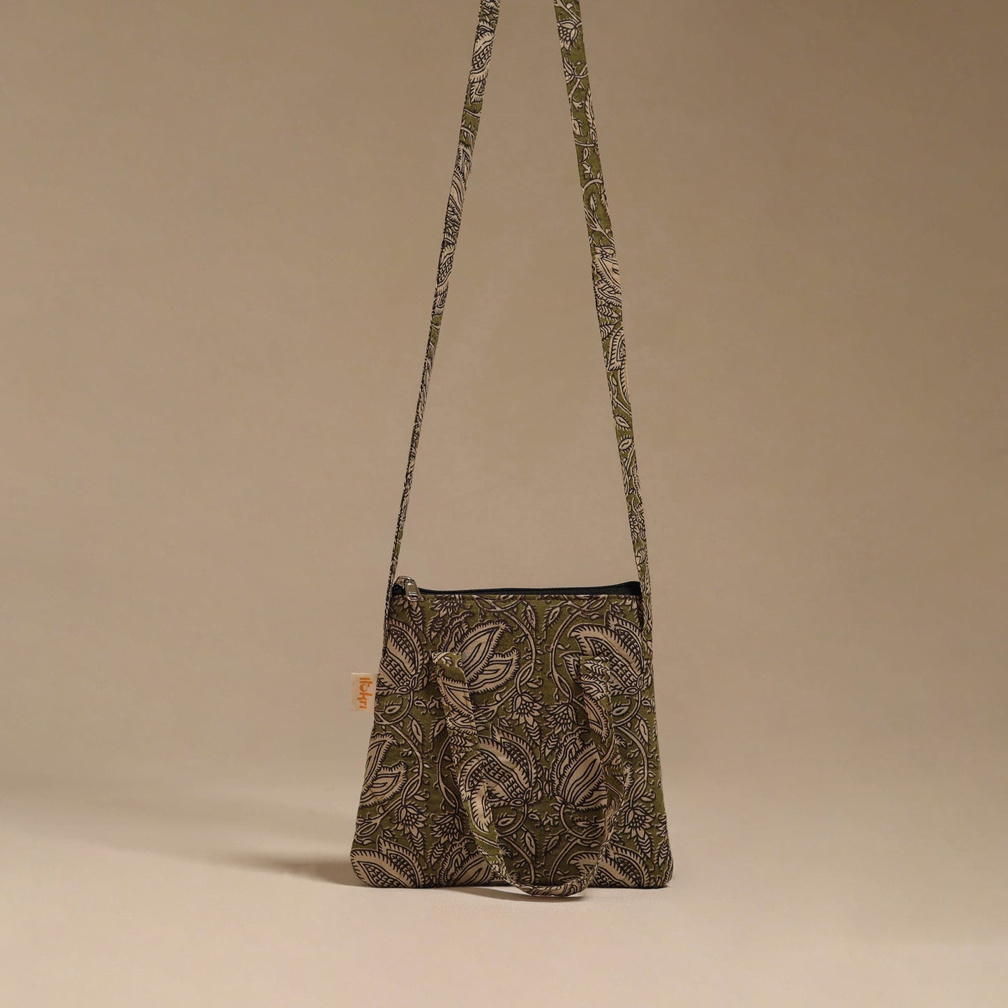 Handcrafted quilted sling bag 21