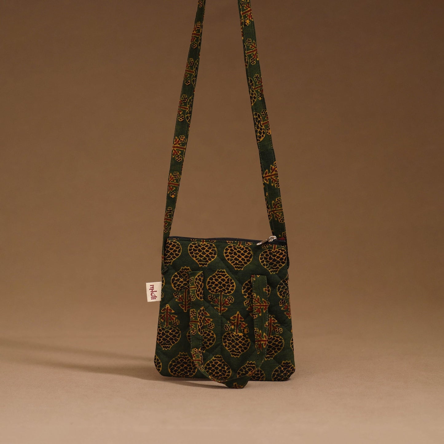 Handcrafted quilted sling bag 27