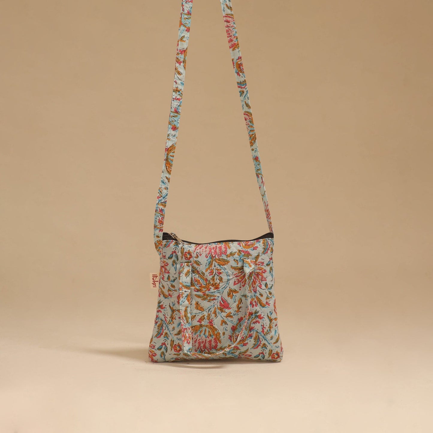 Handcrafted quilted sling bag 31