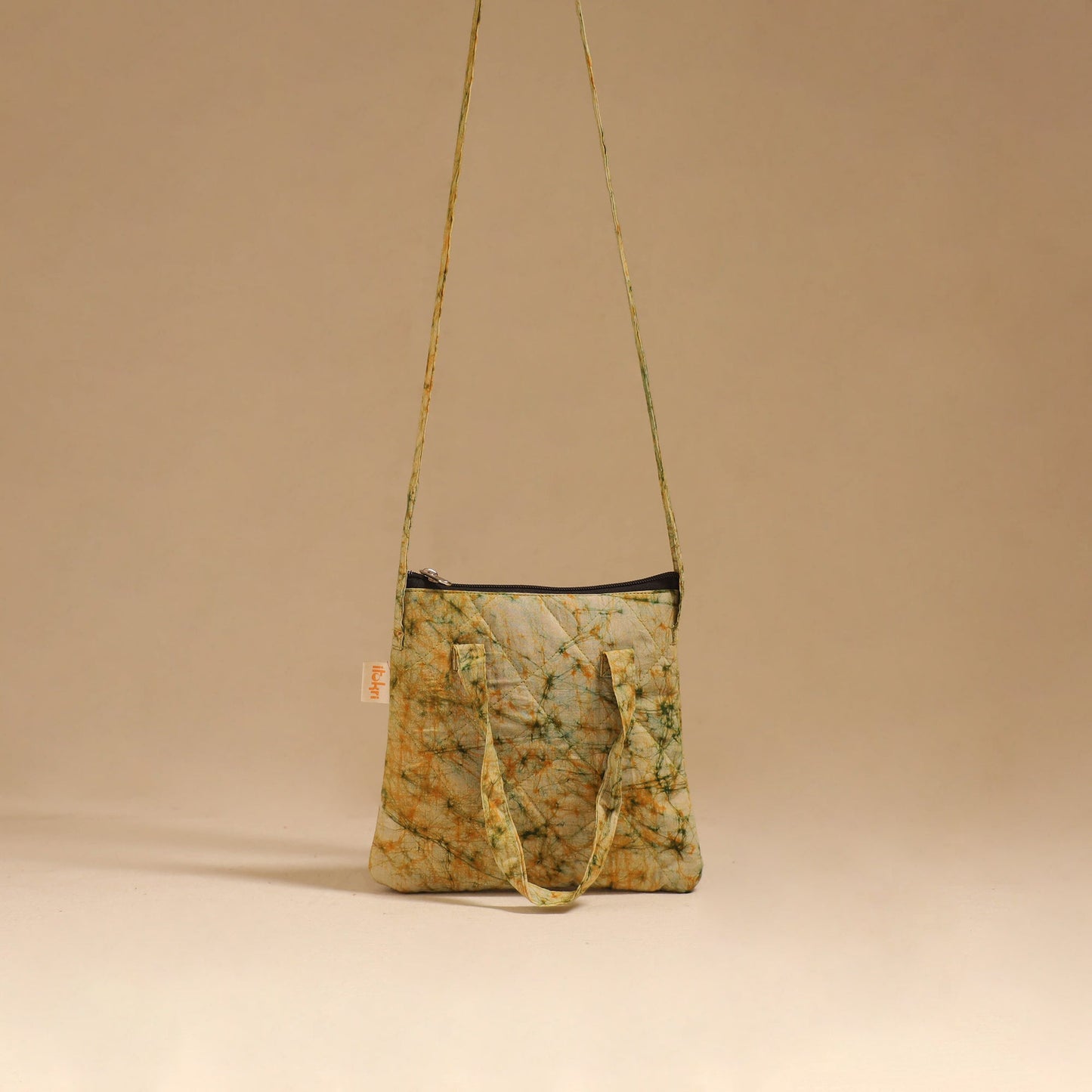 Handcrafted quilted sling bag 38