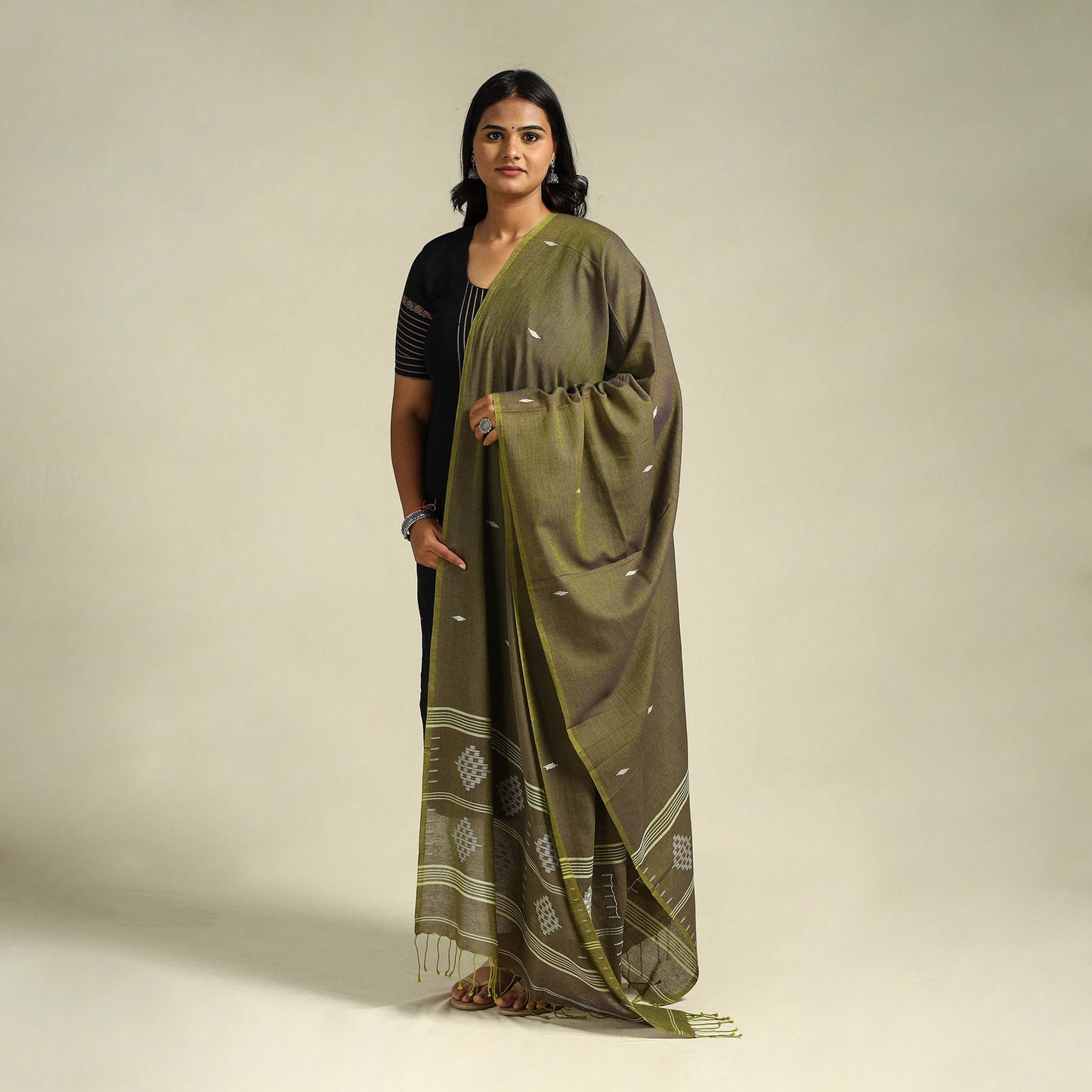 Handloom Cotton Burdwan Jamdani Dupatta