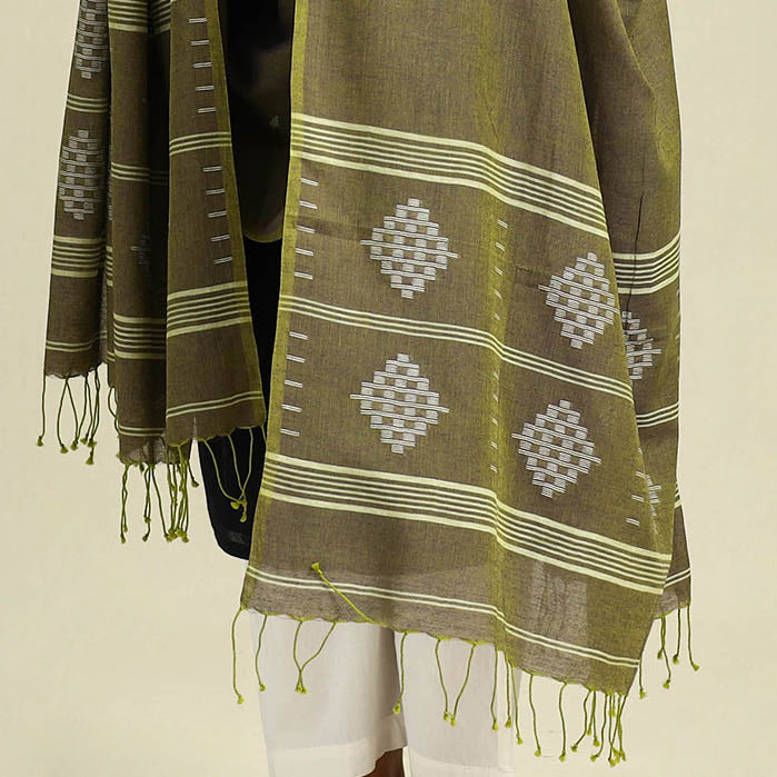 Handloom Cotton Burdwan Jamdani Dupatta