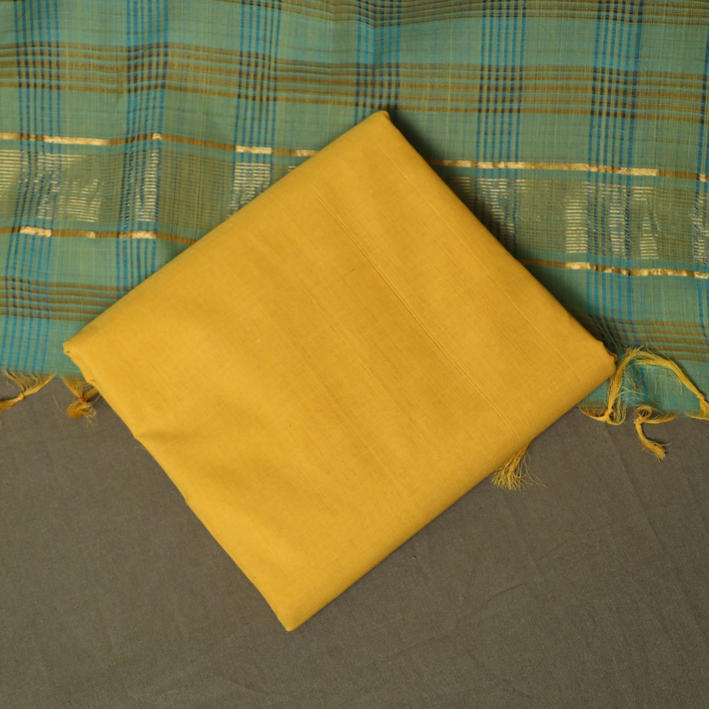 Handloom cotton mangalagiri 3pc unstitched dress material