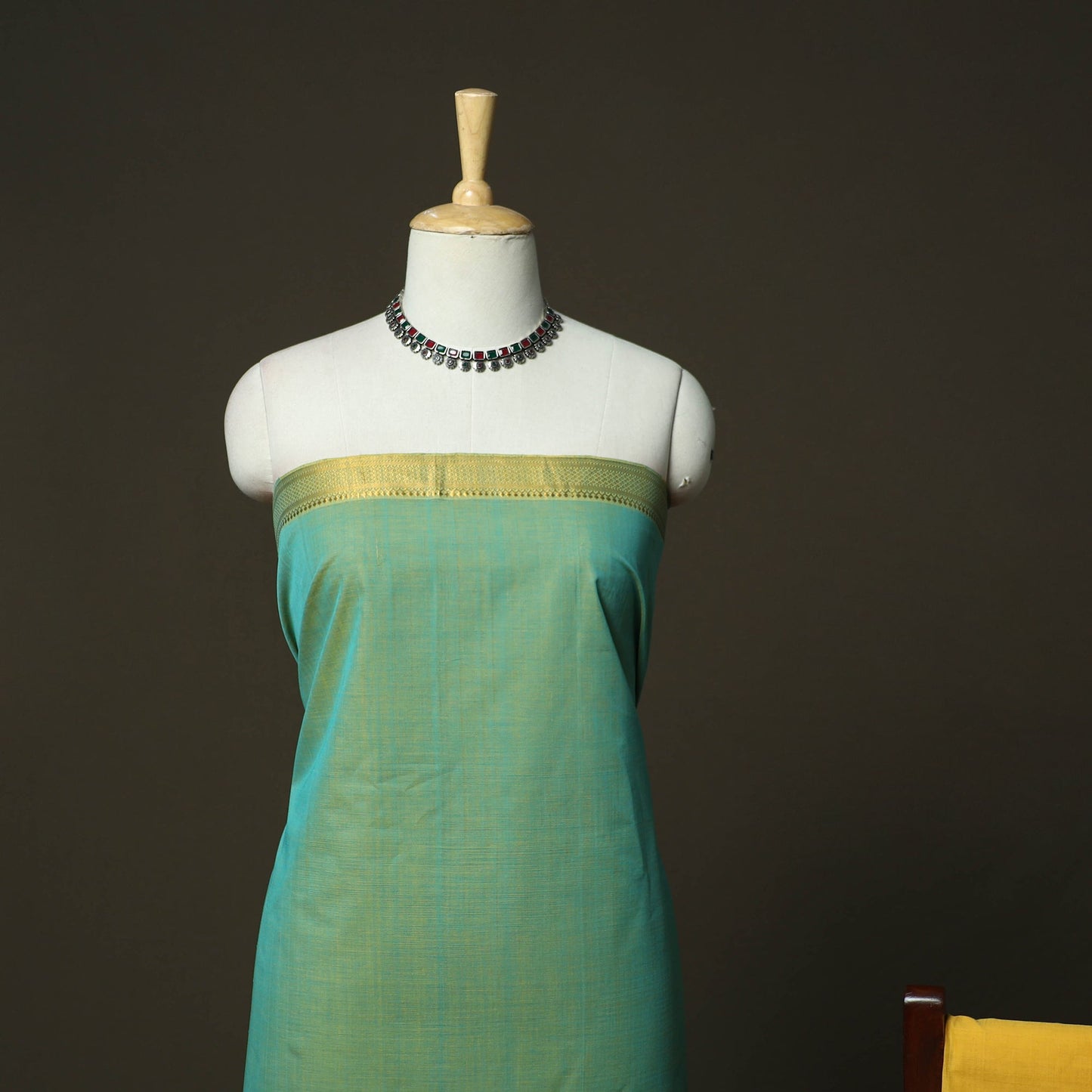 Handloom cotton mangalagiri 3pc unstitched dress material