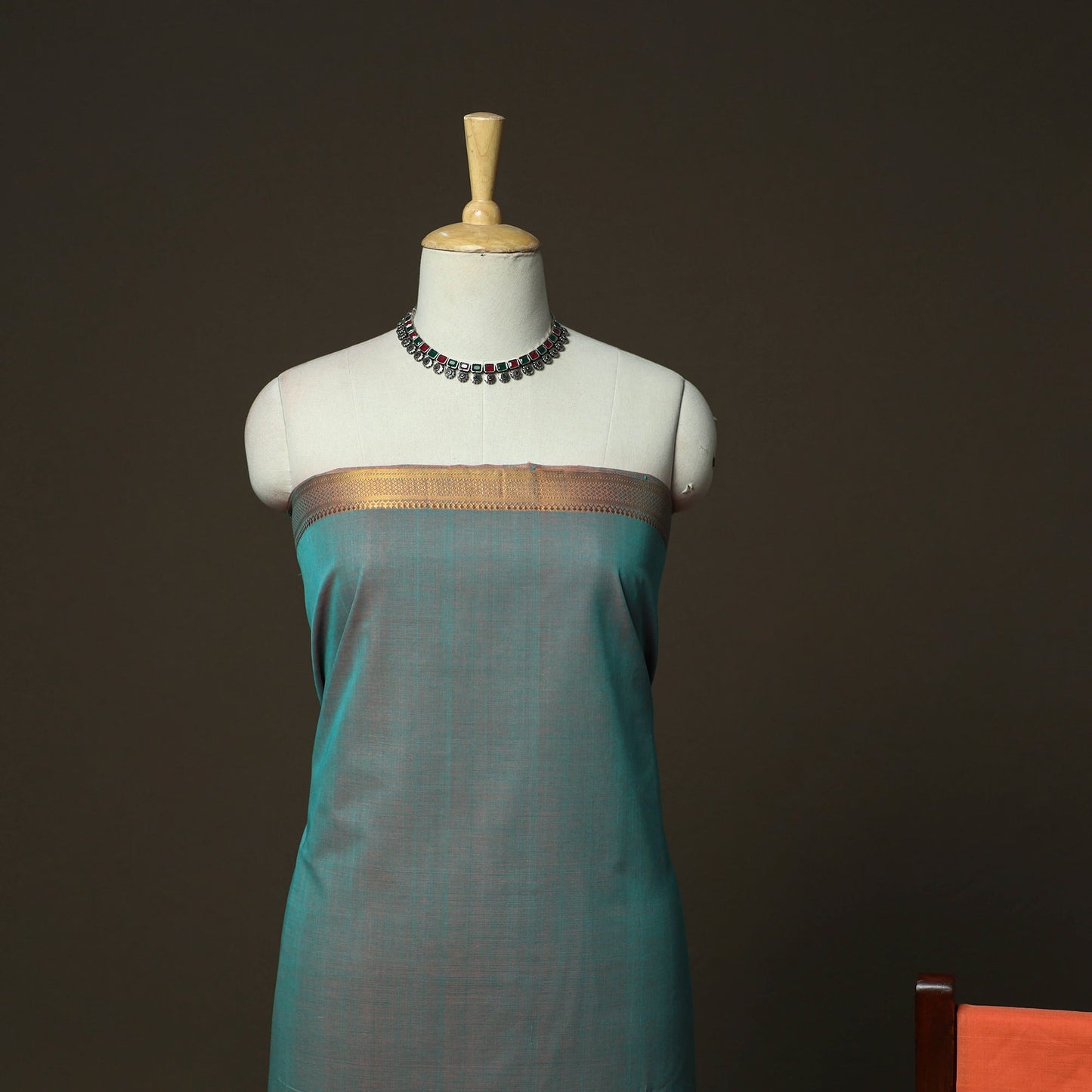 Handloom cotton mangalagiri 3pc unstitched dress material
