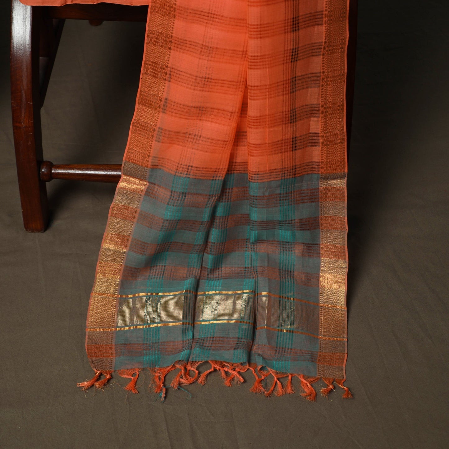 Handloom cotton mangalagiri 3pc unstitched dress material