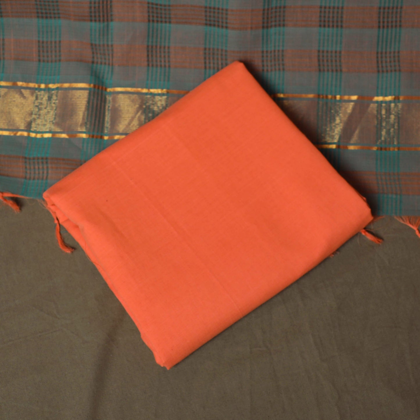 Handloom cotton mangalagiri 3pc unstitched dress material