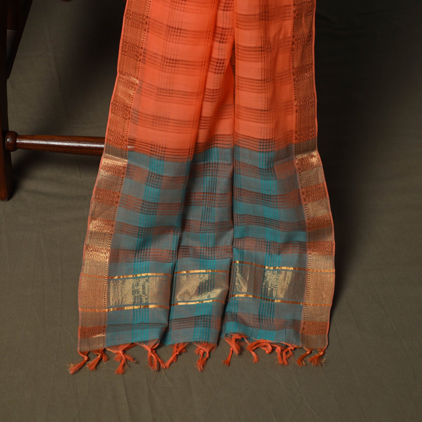 Handloom cotton mangalagiri 3pc unstitched dress material