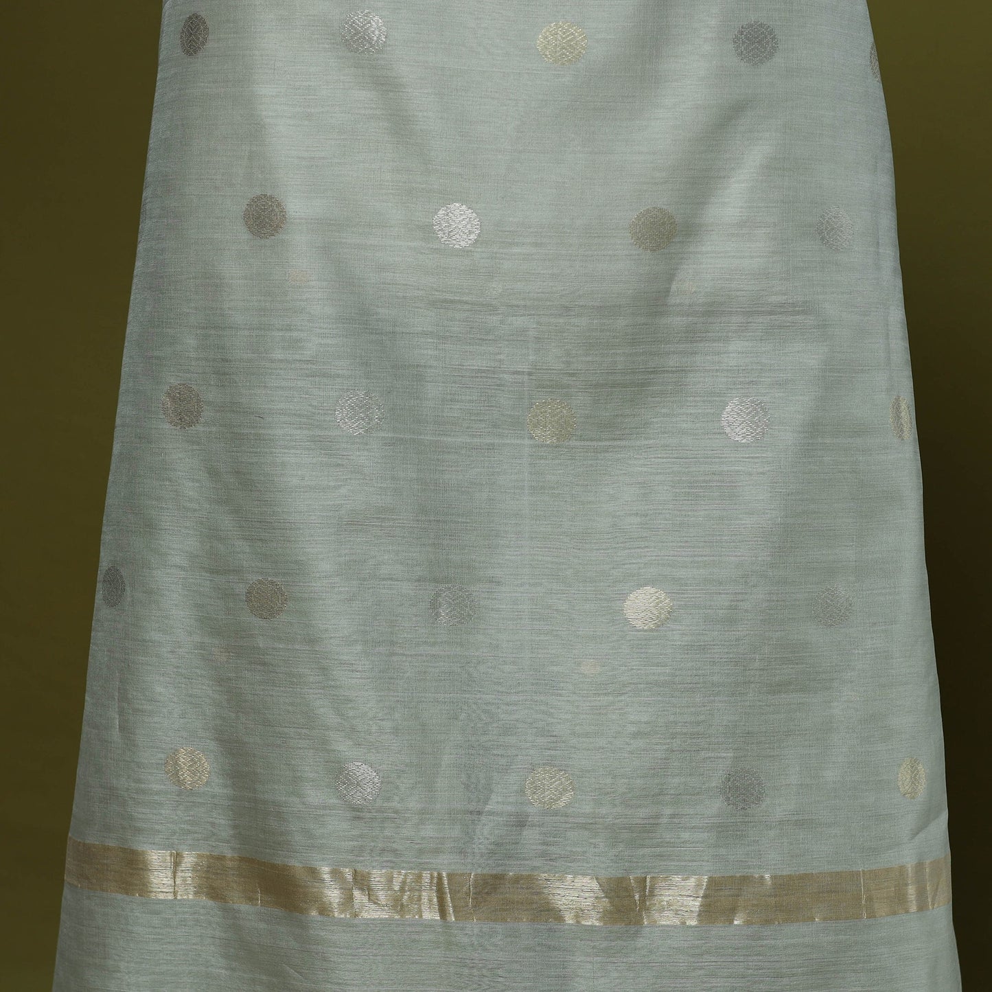 Handloom zari buti chanderi silk 2pc unstitched dress