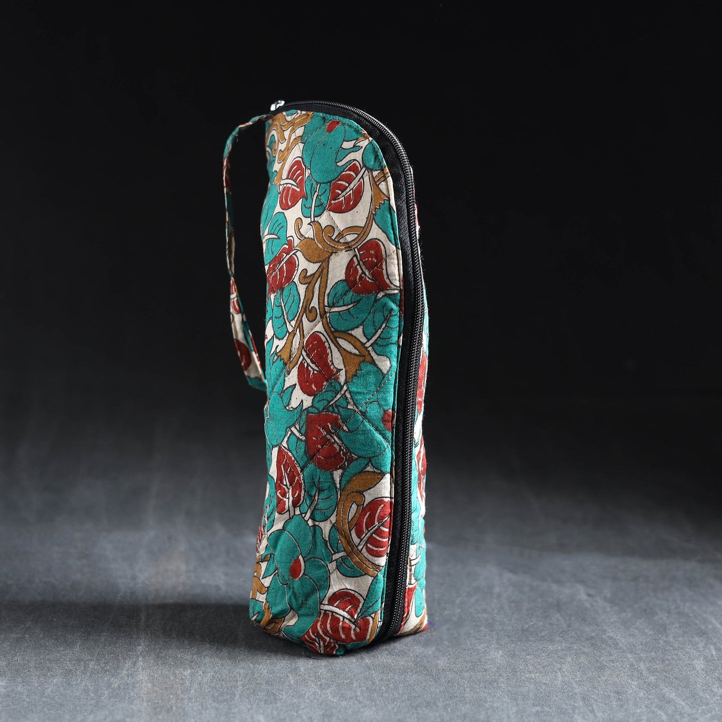 Green Handmade Cotton 1L Water Bottle Cover