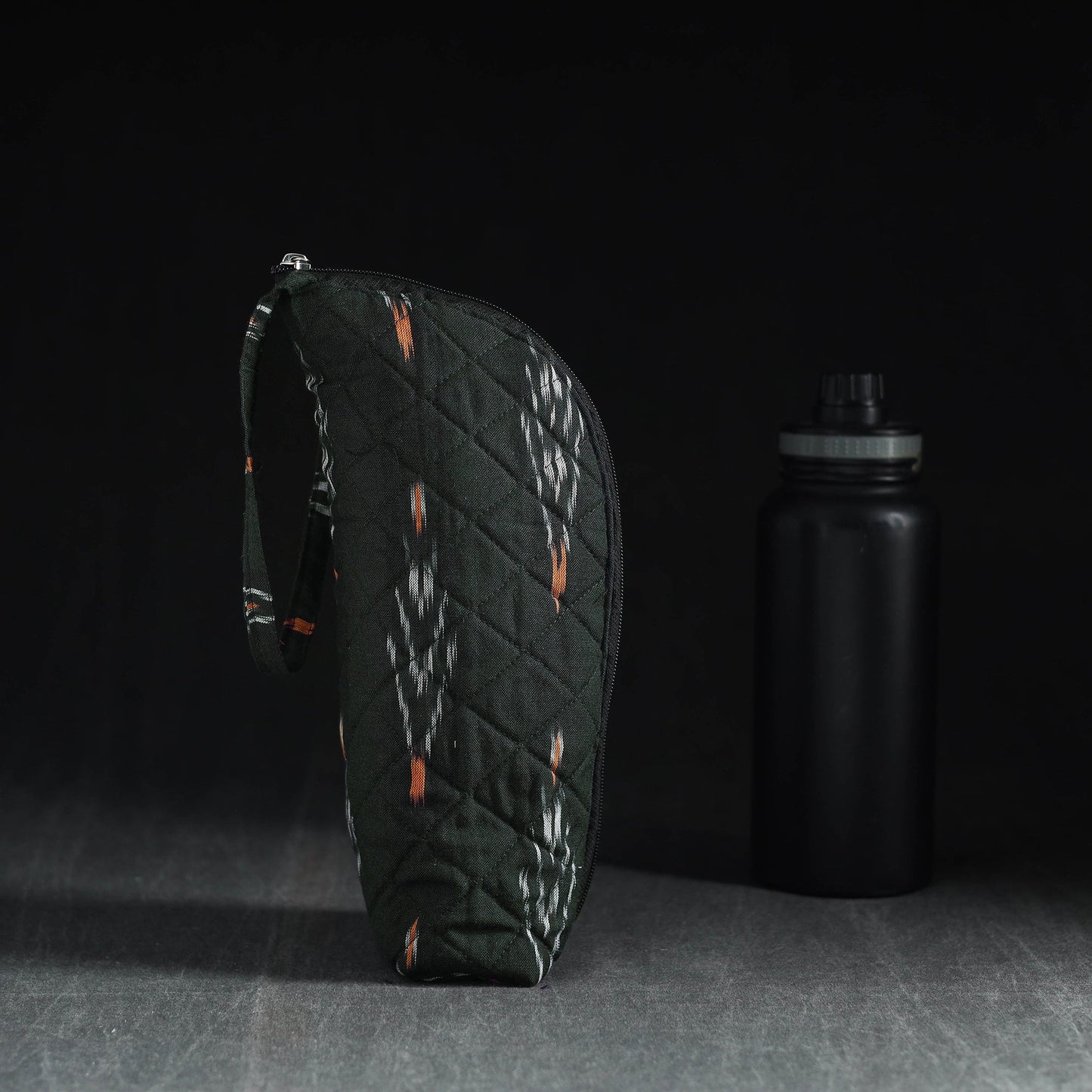 Green Handmade Cotton 1L Water Bottle Cover