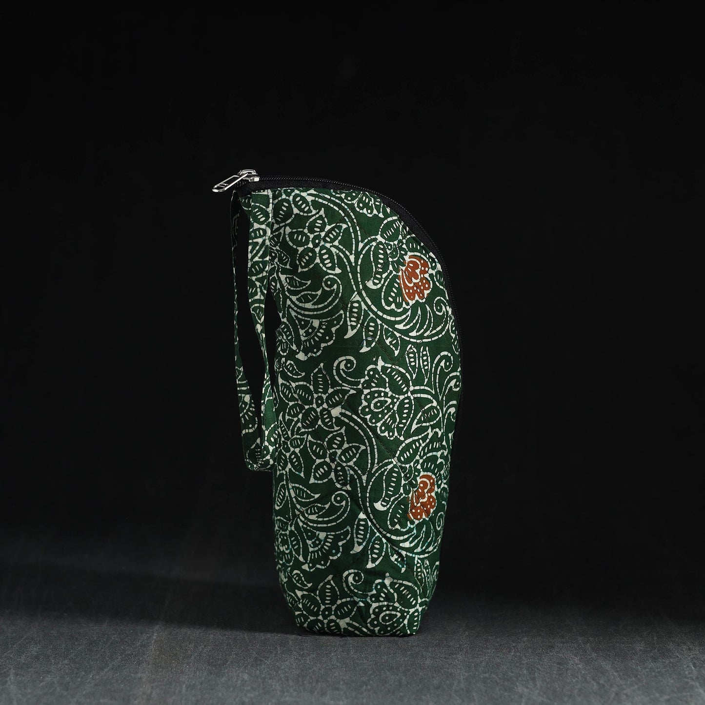 Green Handmade Cotton 1L Water Bottle Cover