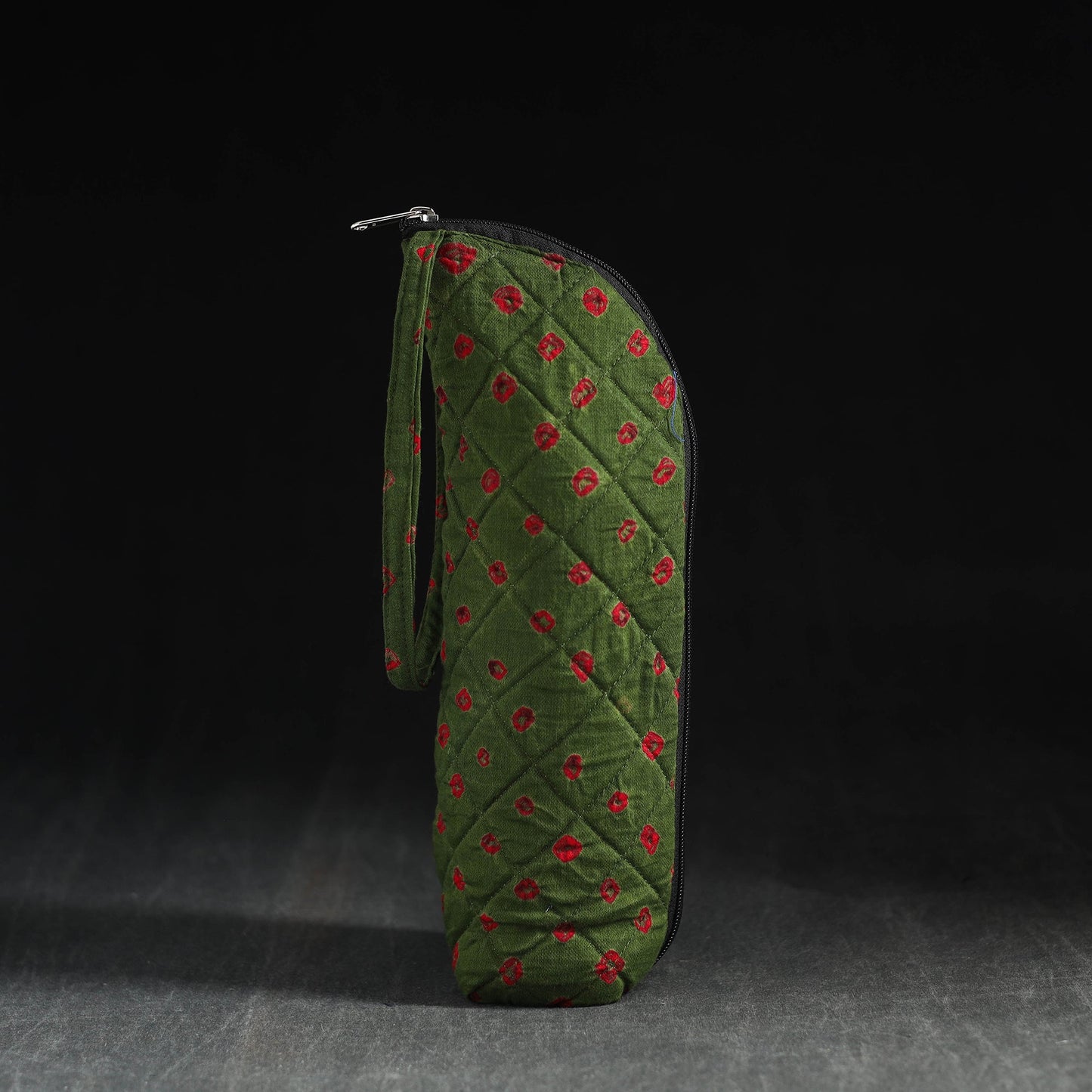 Green Handmade Cotton 1L Water Bottle Cover