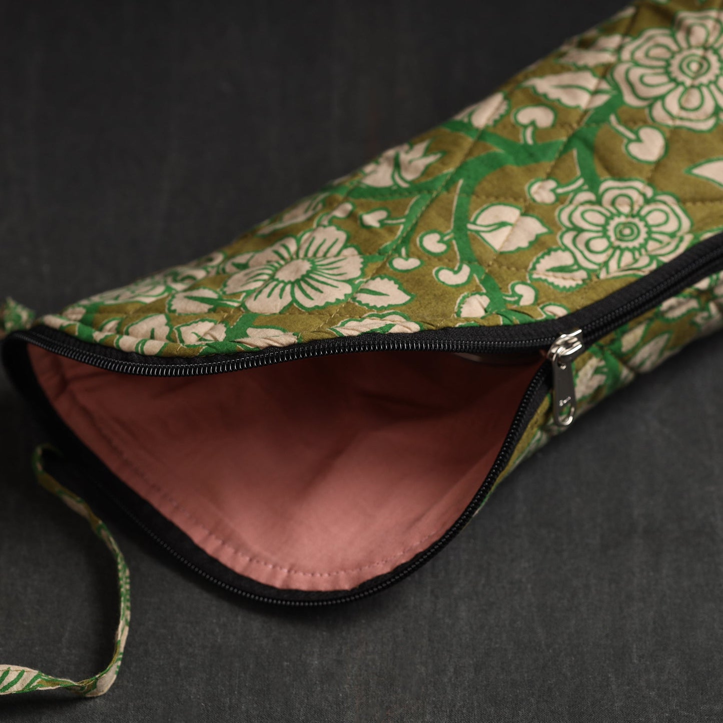 Green Handmade Cotton 1L Water Bottle Cover