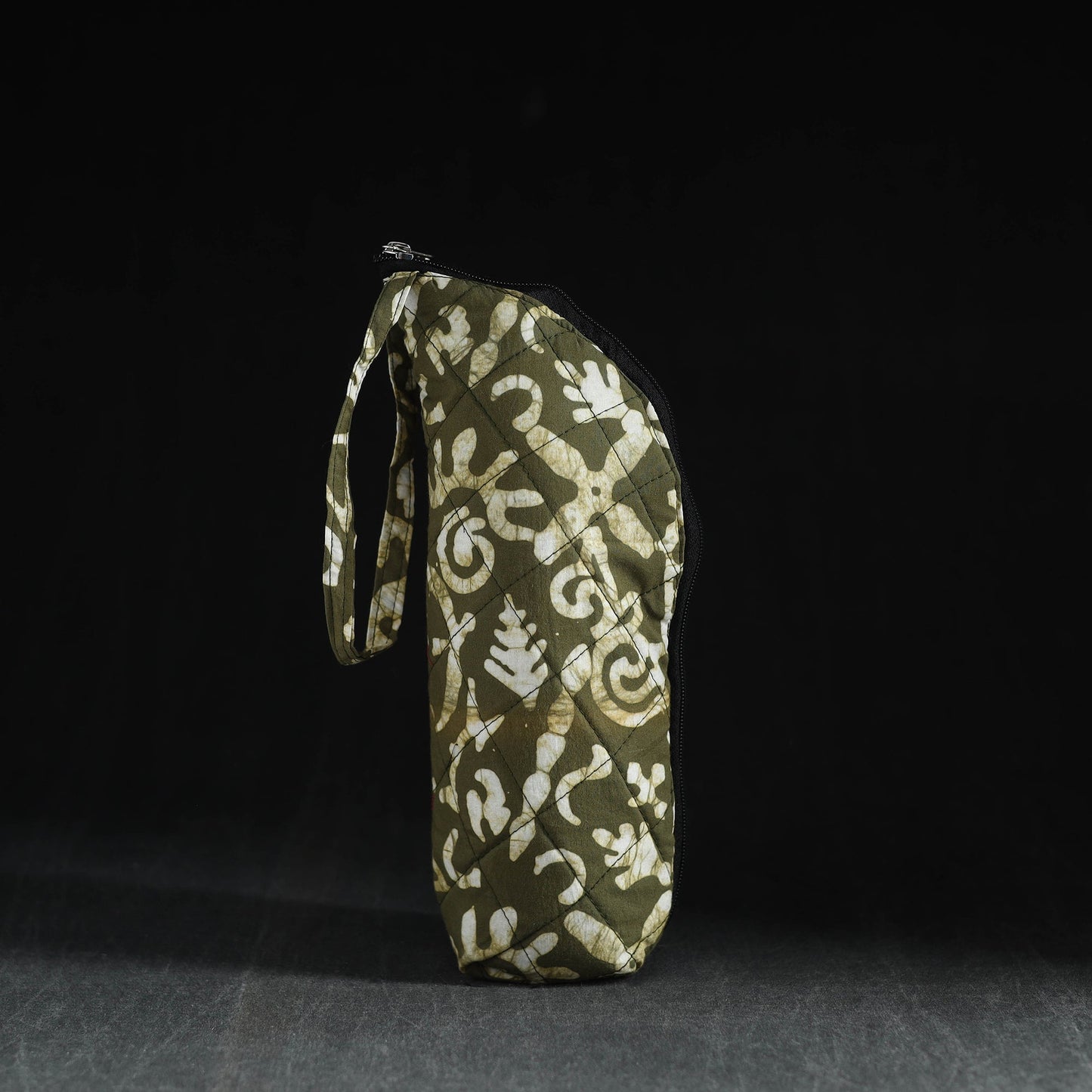 Green Handmade Cotton 1L Water Bottle Cover