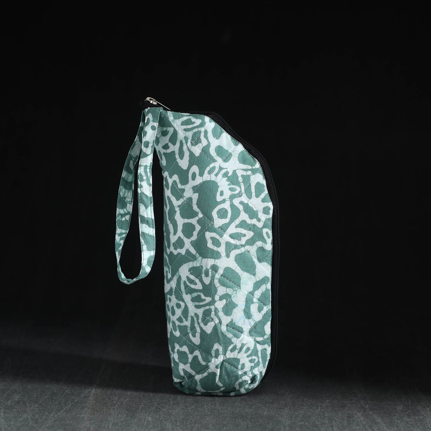 Green Handmade Cotton 1L Water Bottle Cover