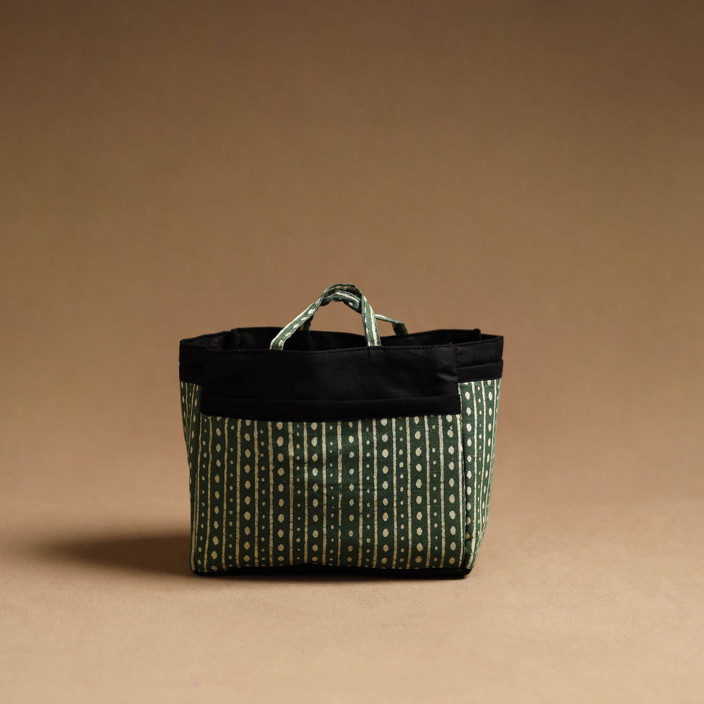 Green Handmade Cotton Multipurpose Cosmetic/Toiletry Bag