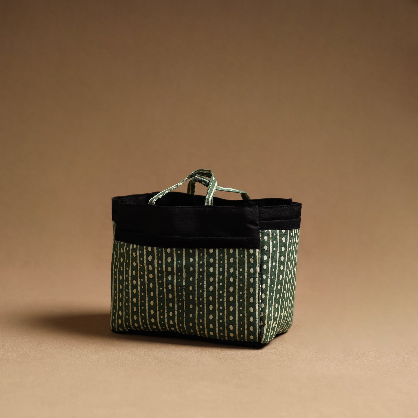 Green Handmade Cotton Multipurpose Cosmetic/Toiletry Bag