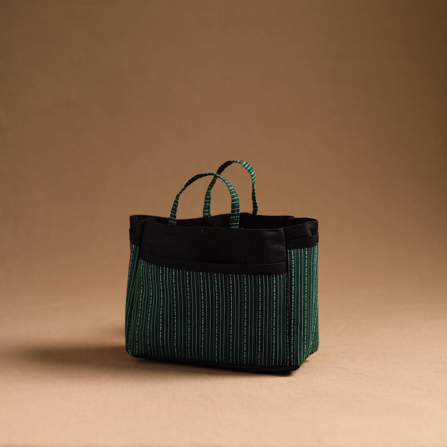 Green Handmade Cotton Multipurpose Cosmetic/Toiletry Bag