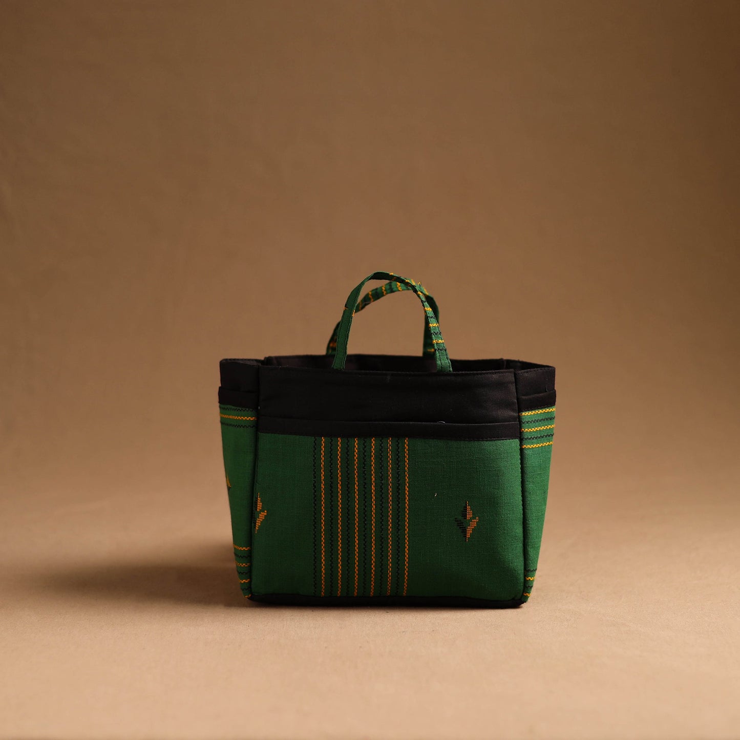 Green Handmade Cotton Multipurpose Cosmetic/Toiletry Bag