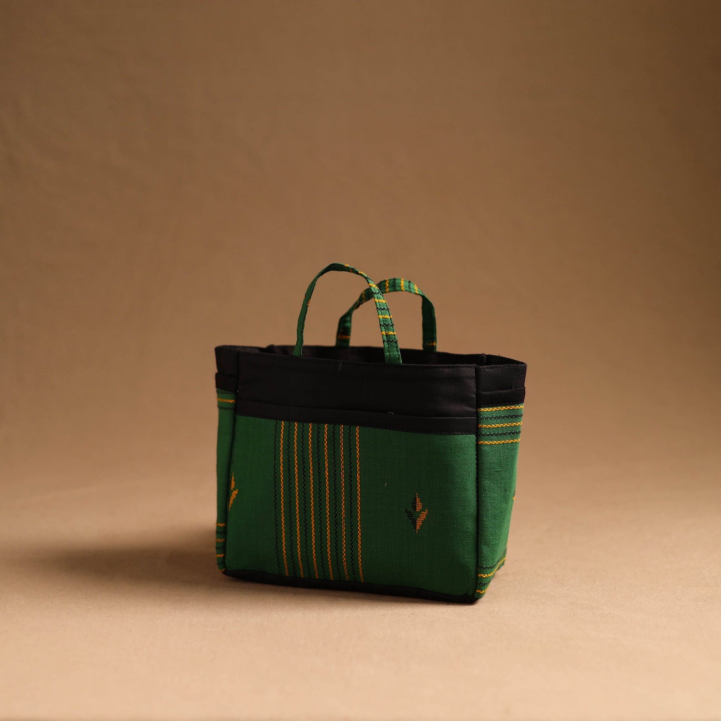 Green Handmade Cotton Multipurpose Cosmetic/Toiletry Bag