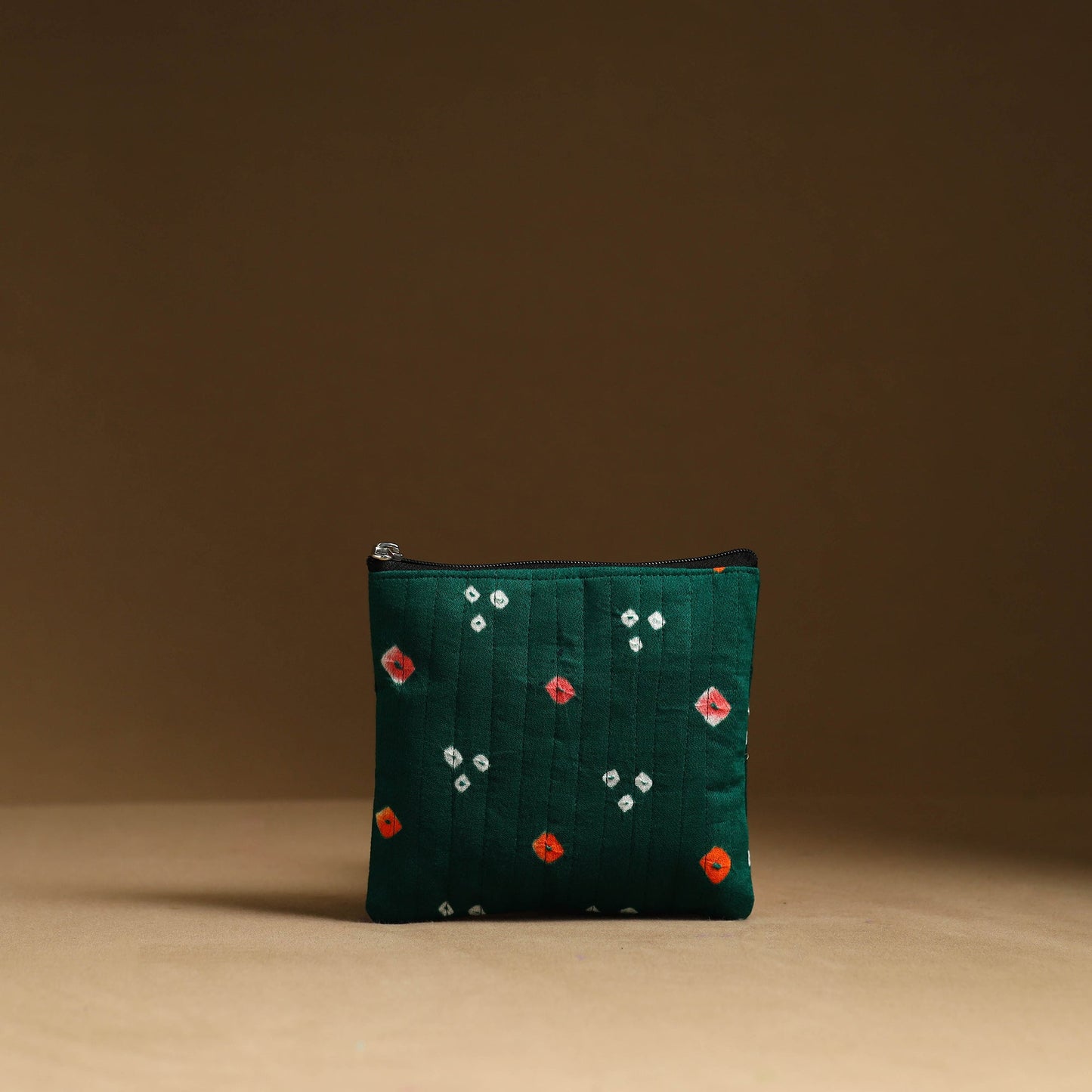 Green - handmade cotton multipurpose utility pouches (set