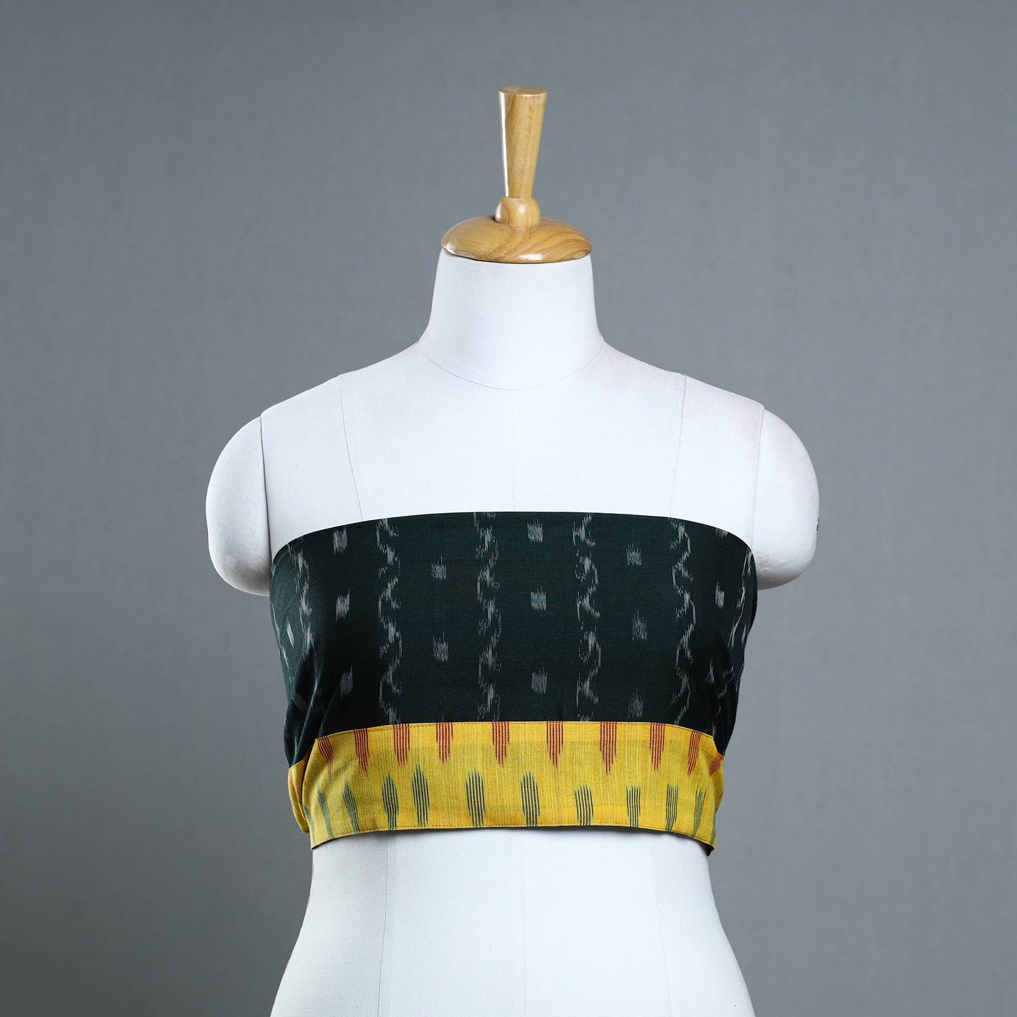 Buy Green Handmade Cotton Sambalpuri Ikat Blouse Piece