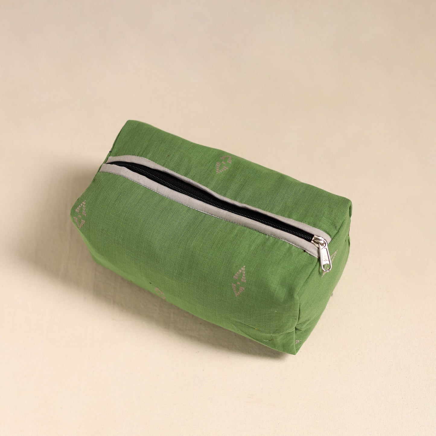 Green Handmade Cotton Toiletry Bag