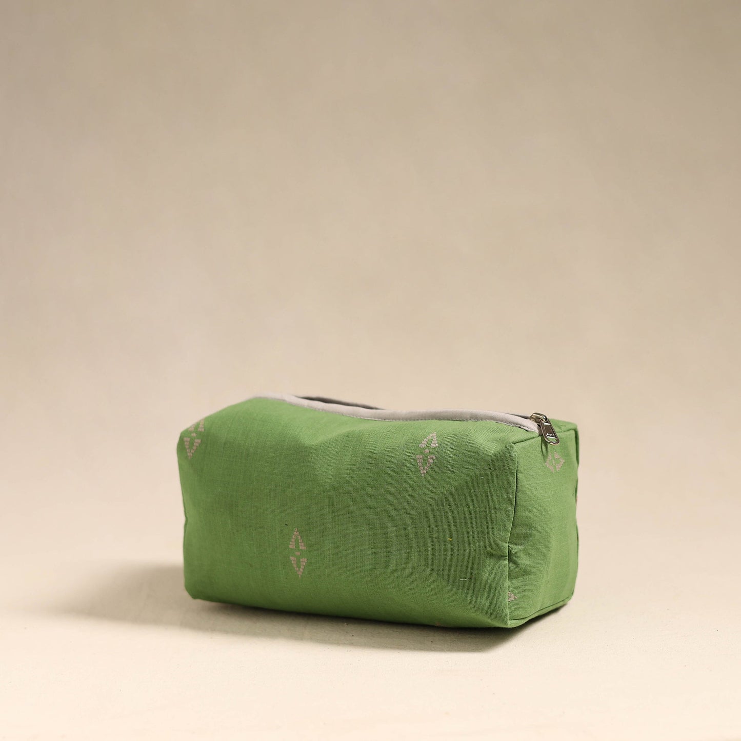 Green Handmade Cotton Toiletry Bag