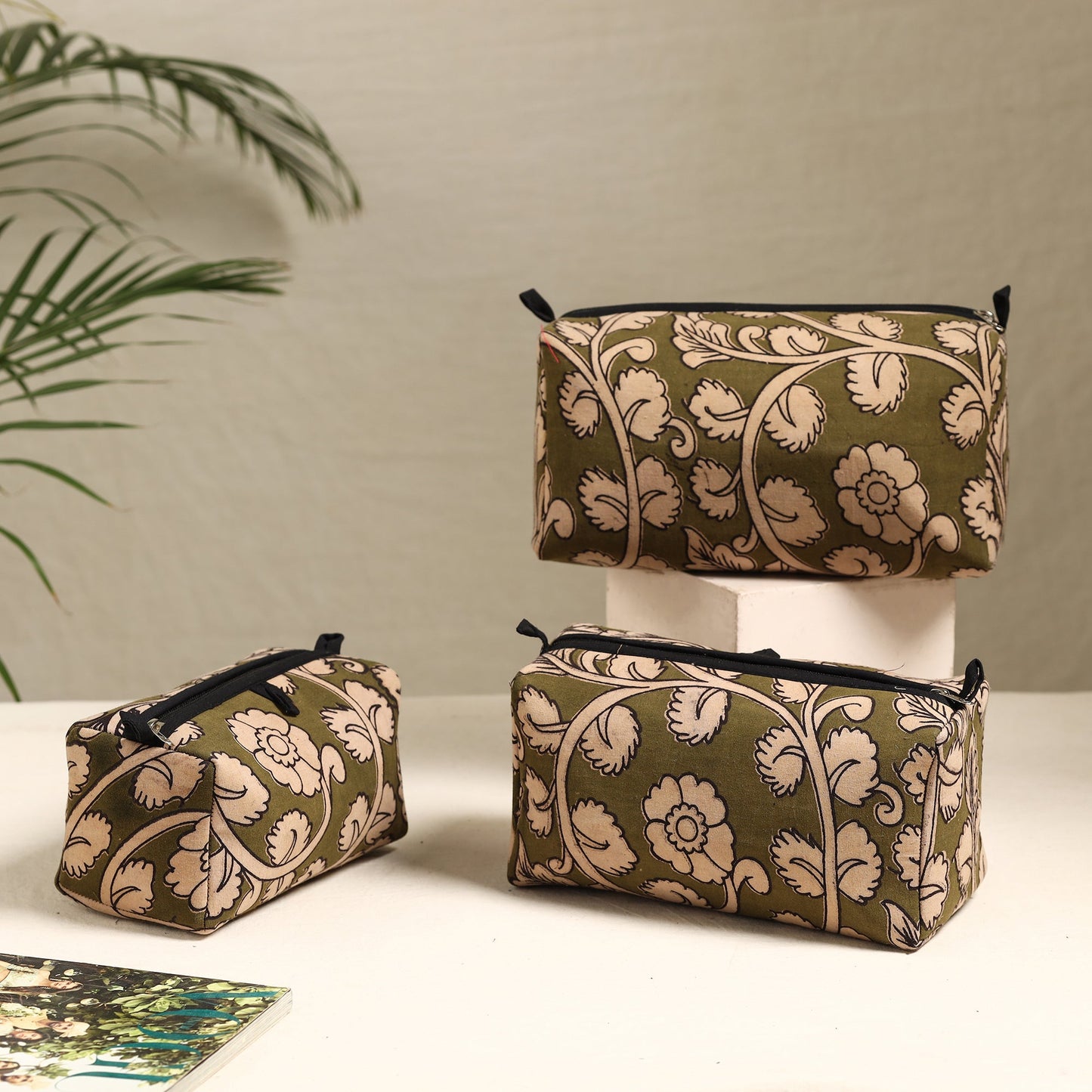 Handmade Cotton Toiletry Bags (Set of 3) 80